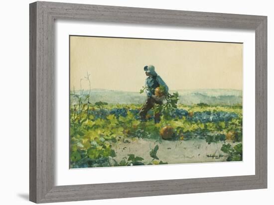 For to Be a Farmer's Boy, 1887-Winslow Homer-Framed Giclee Print