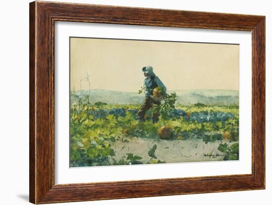 For to Be a Farmer's Boy, 1887-Winslow Homer-Framed Giclee Print