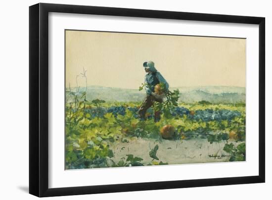 For to Be a Farmer's Boy, 1887-Winslow Homer-Framed Giclee Print