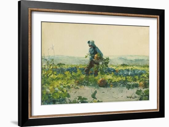 For to Be a Farmer's Boy, 1887-Winslow Homer-Framed Giclee Print
