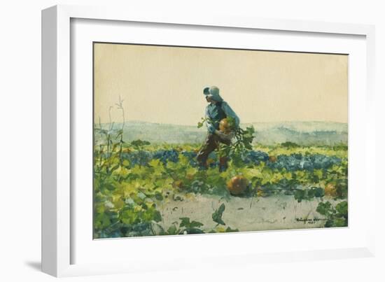 For to Be a Farmer's Boy, 1887-Winslow Homer-Framed Giclee Print