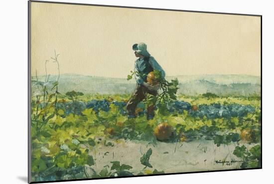 For to Be a Farmer's Boy, 1887-Winslow Homer-Mounted Giclee Print