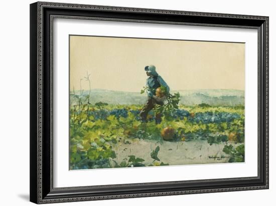 For to Be a Farmer's Boy, 1887-Winslow Homer-Framed Giclee Print