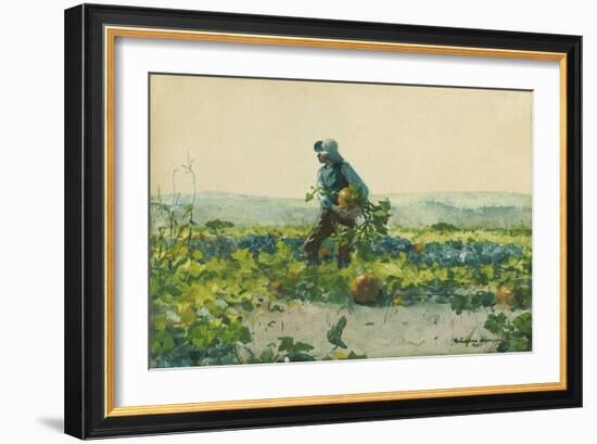 For to Be a Farmer's Boy, 1887-Winslow Homer-Framed Giclee Print