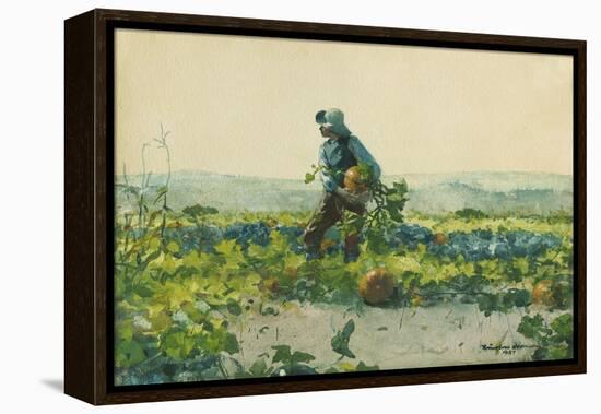 For to Be a Farmer's Boy, 1887-Winslow Homer-Framed Premier Image Canvas