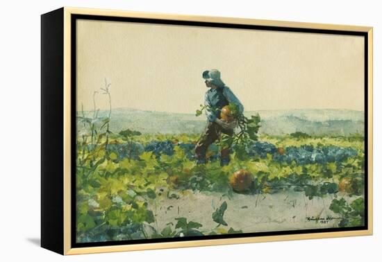 For to Be a Farmer's Boy, 1887-Winslow Homer-Framed Premier Image Canvas