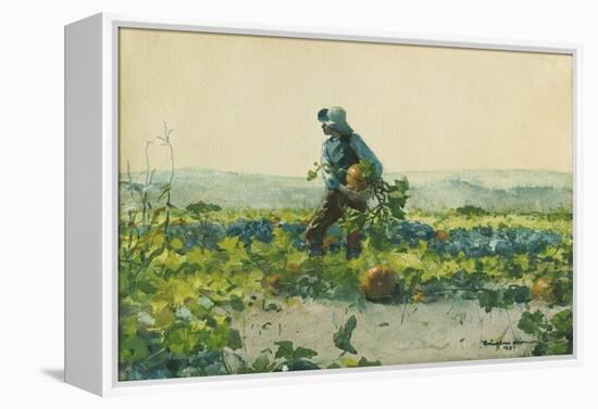 For to Be a Farmer's Boy, 1887-Winslow Homer-Framed Premier Image Canvas