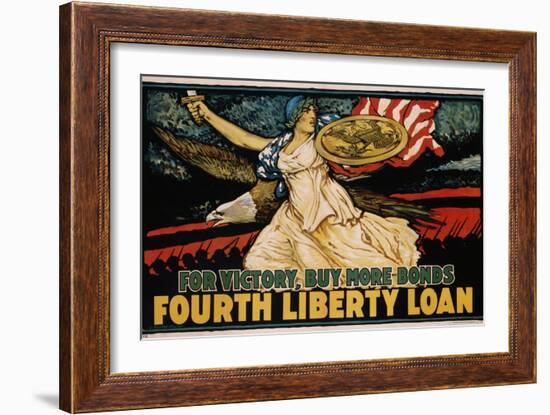 For Victory, Buy More Bonds - Fourth Liberty Loan Poster-J. Scott Williams-Framed Giclee Print