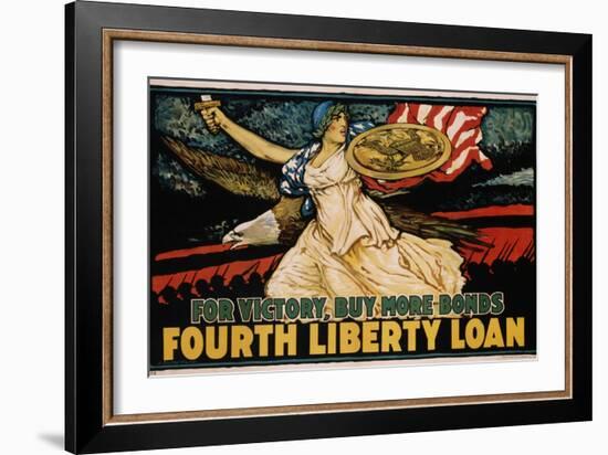 For Victory, Buy More Bonds - Fourth Liberty Loan Poster-J. Scott Williams-Framed Giclee Print