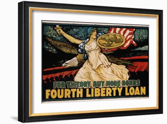 For Victory, Buy More Bonds - Fourth Liberty Loan Poster-J. Scott Williams-Framed Giclee Print