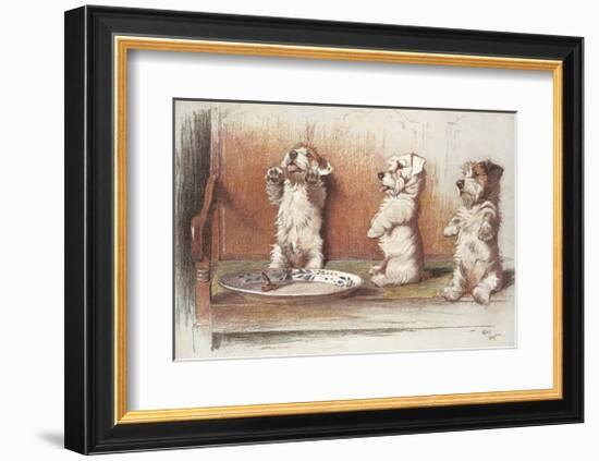 For What We Are About To Receive-Cecil Aldin-Framed Premium Giclee Print