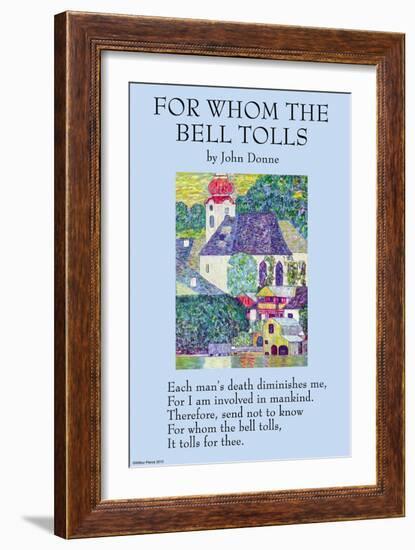 For Whom the Bell Tolls-John Donne-Framed Art Print