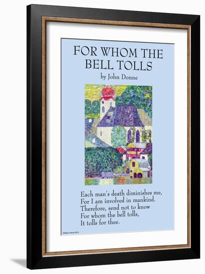 For Whom the Bell Tolls-John Donne-Framed Art Print