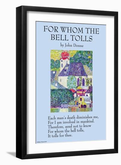 For Whom the Bell Tolls-John Donne-Framed Art Print