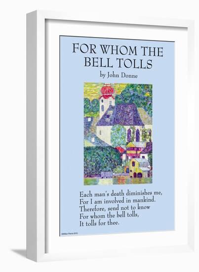 For Whom the Bell Tolls-John Donne-Framed Art Print