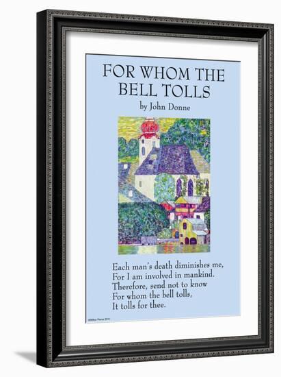 For Whom the Bell Tolls-John Donne-Framed Art Print