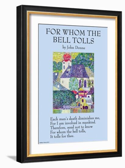 For Whom the Bell Tolls-John Donne-Framed Art Print