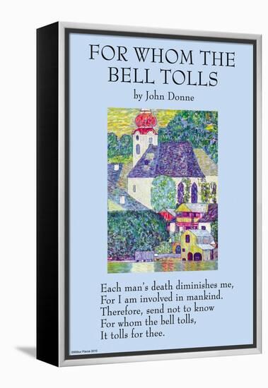 For Whom the Bell Tolls-John Donne-Framed Stretched Canvas