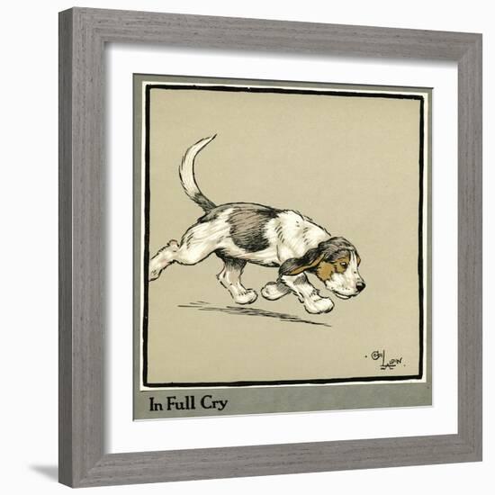 Forager the Puppy Follows the Smell of Food-Cecil Aldin-Framed Photographic Print