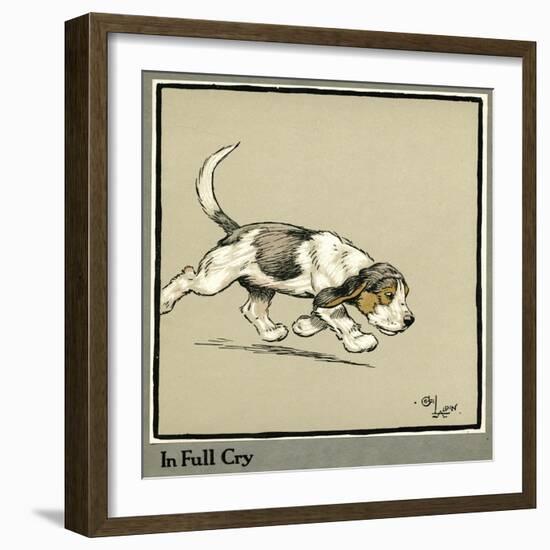 Forager the Puppy Follows the Smell of Food-Cecil Aldin-Framed Photographic Print