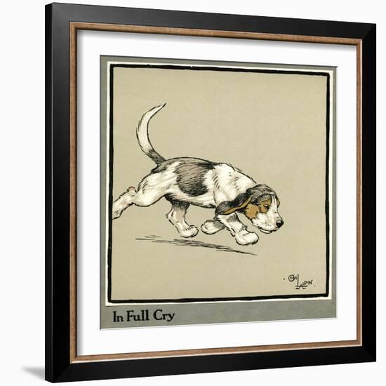 Forager the Puppy Follows the Smell of Food-Cecil Aldin-Framed Photographic Print