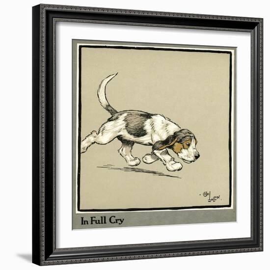 Forager the Puppy Follows the Smell of Food-Cecil Aldin-Framed Photographic Print