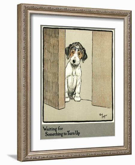 Forager the Puppy Waiting for More Food-Cecil Aldin-Framed Photographic Print