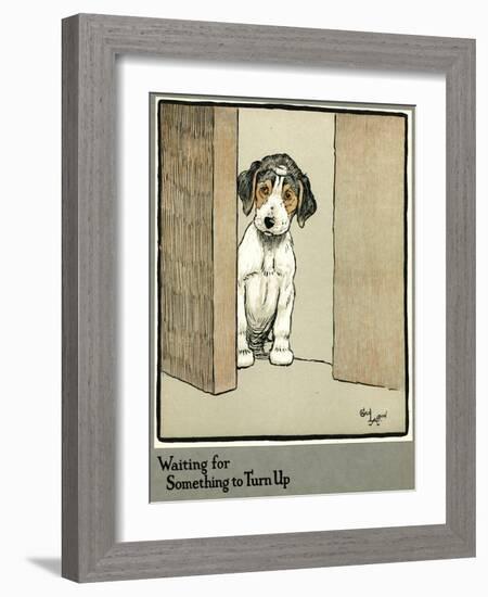 Forager the Puppy Waiting for More Food-Cecil Aldin-Framed Photographic Print