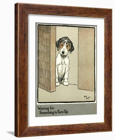 Forager the Puppy Waiting for More Food-Cecil Aldin-Framed Photographic Print