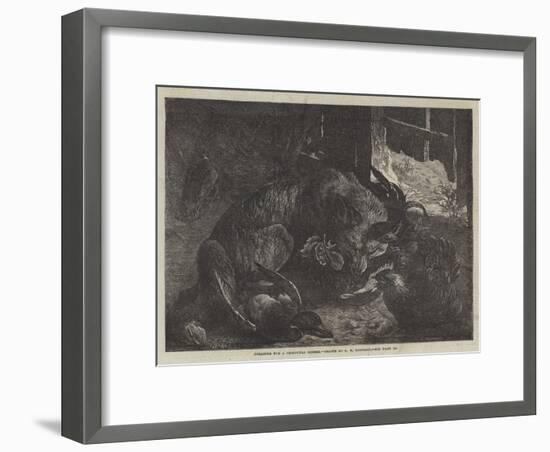 Foraging for a Christmas Dinner-George Bouverie Goddard-Framed Giclee Print