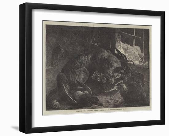 Foraging for a Christmas Dinner-George Bouverie Goddard-Framed Giclee Print