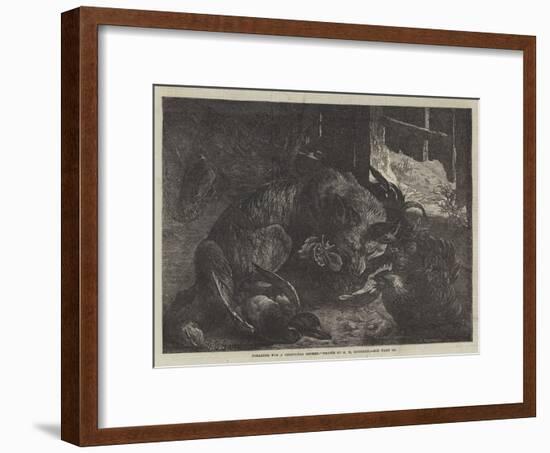 Foraging for a Christmas Dinner-George Bouverie Goddard-Framed Giclee Print