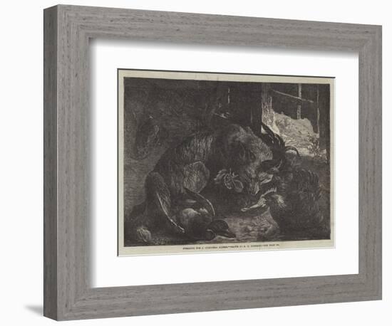 Foraging for a Christmas Dinner-George Bouverie Goddard-Framed Giclee Print