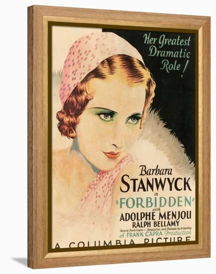 FORBIDDEN, Barbara Stanwyck, 1932-null-Framed Stretched Canvas