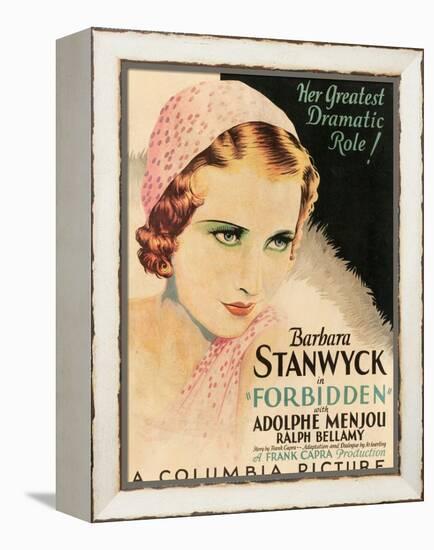FORBIDDEN, Barbara Stanwyck, 1932-null-Framed Stretched Canvas