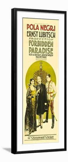 Forbidden Paradise, Pola Negri, Adolphe Menjou, Rod La Rocque, 1924-null-Framed Art Print