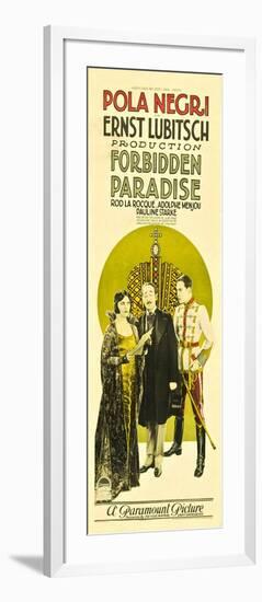 Forbidden Paradise, Pola Negri, Adolphe Menjou, Rod La Rocque, 1924-null-Framed Art Print