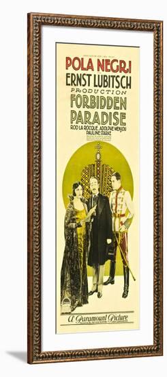 Forbidden Paradise, Pola Negri, Adolphe Menjou, Rod La Rocque, 1924-null-Framed Art Print
