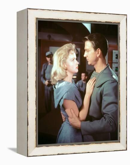 FORBIDDEN PLANET, 1956 directed by FRED M.WILCOX Leslie Nielsen and Anne Francis (photo)-null-Framed Stretched Canvas