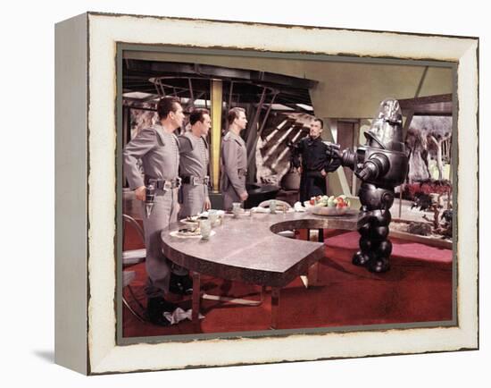 Forbidden Planet, Jack Kelly, Warren Stevens, Leslie Nielsen, Walter Pidgeon, Robby The Robot, 1956-null-Framed Stretched Canvas