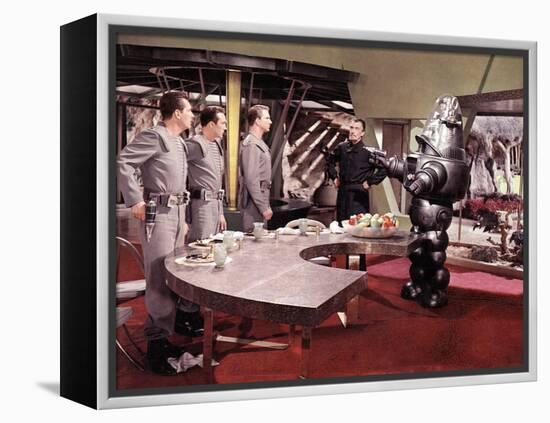 Forbidden Planet, Jack Kelly, Warren Stevens, Leslie Nielsen, Walter Pidgeon, Robby The Robot, 1956-null-Framed Stretched Canvas