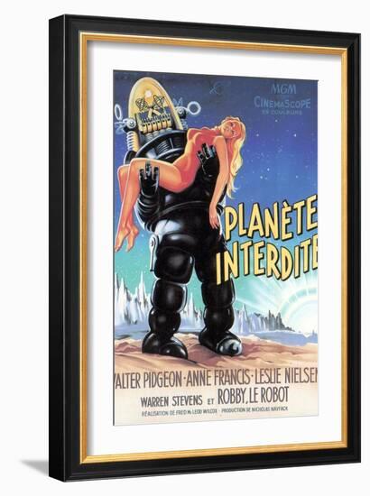 Forbidden Planet, Robby the Robot Holding Anne Francis, 1956-null-Framed Art Print