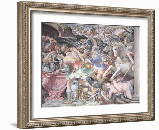 Forbidding the Weighing of Gold, Scene from 'Stories of Furius Camillus', C.1545-Francesco De Rossi Salviati Cecchino-Framed Giclee Print