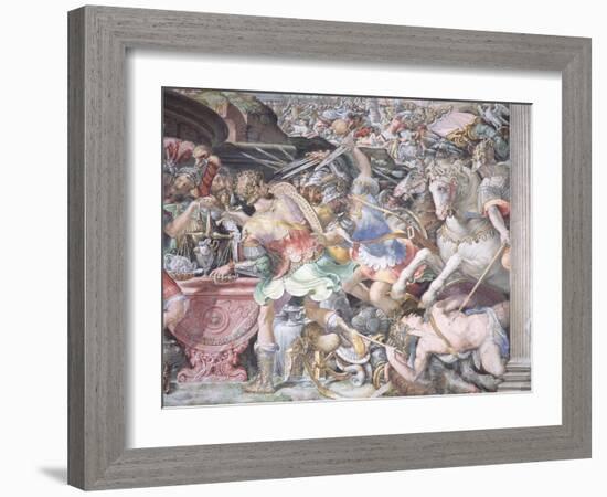 Forbidding the Weighing of Gold, Scene from 'Stories of Furius Camillus', C.1545-Francesco De Rossi Salviati Cecchino-Framed Giclee Print