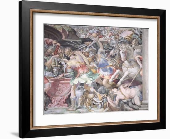 Forbidding the Weighing of Gold, Scene from 'Stories of Furius Camillus', C.1545-Francesco De Rossi Salviati Cecchino-Framed Giclee Print