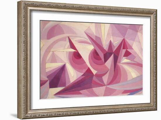 Force Lines of Landscape Amethyst-Giacomo Balla-Framed Giclee Print