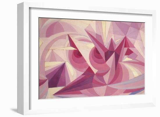 Force Lines of Landscape Amethyst-Giacomo Balla-Framed Giclee Print