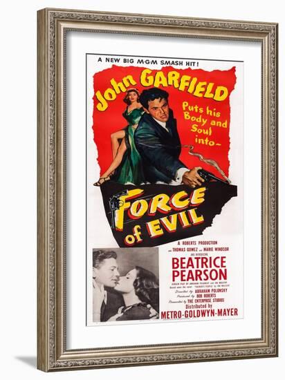 Force of Evil, John Garfield, Beatrice Pearson, 1948-null-Framed Art Print