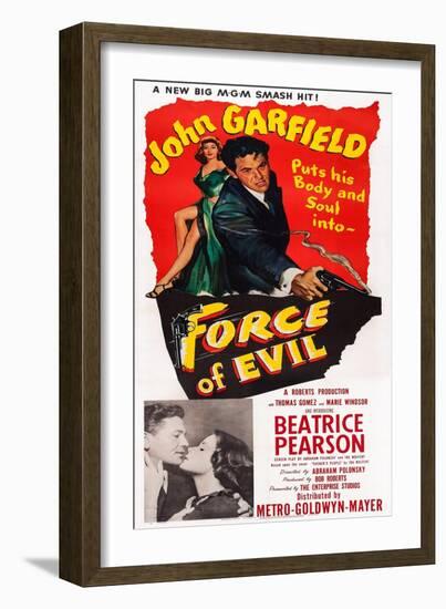 Force of Evil, John Garfield, Beatrice Pearson, 1948-null-Framed Art Print