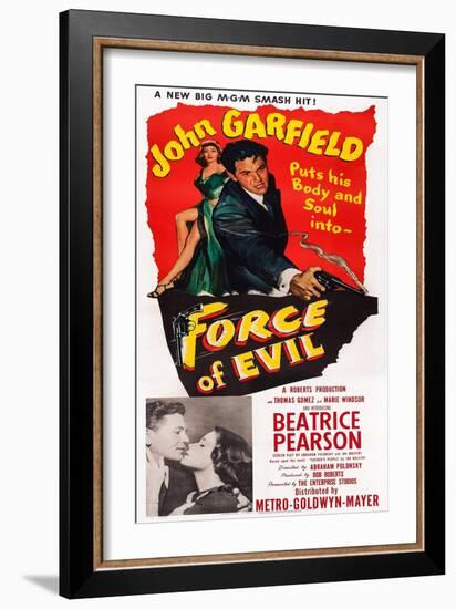 Force of Evil, John Garfield, Beatrice Pearson, 1948-null-Framed Art Print